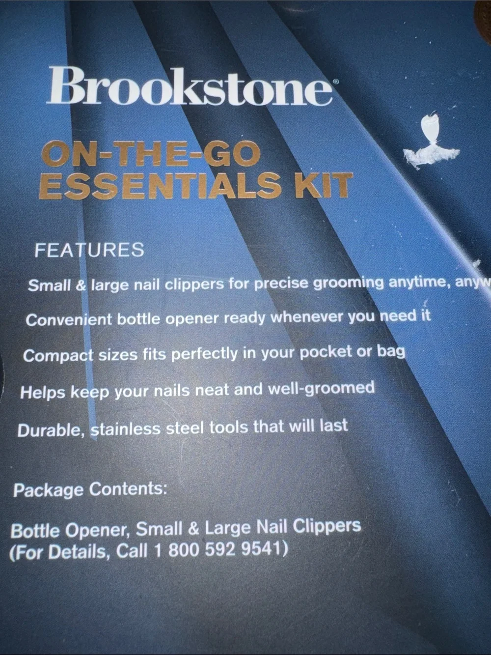 Brookstone Natural Wood & Silver Grooming Kit